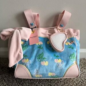 Juicy Couture Pink and Blue Cherry Tote